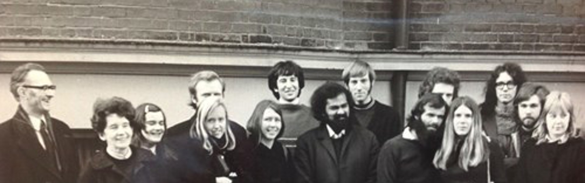 An older photograph of staff volunteers