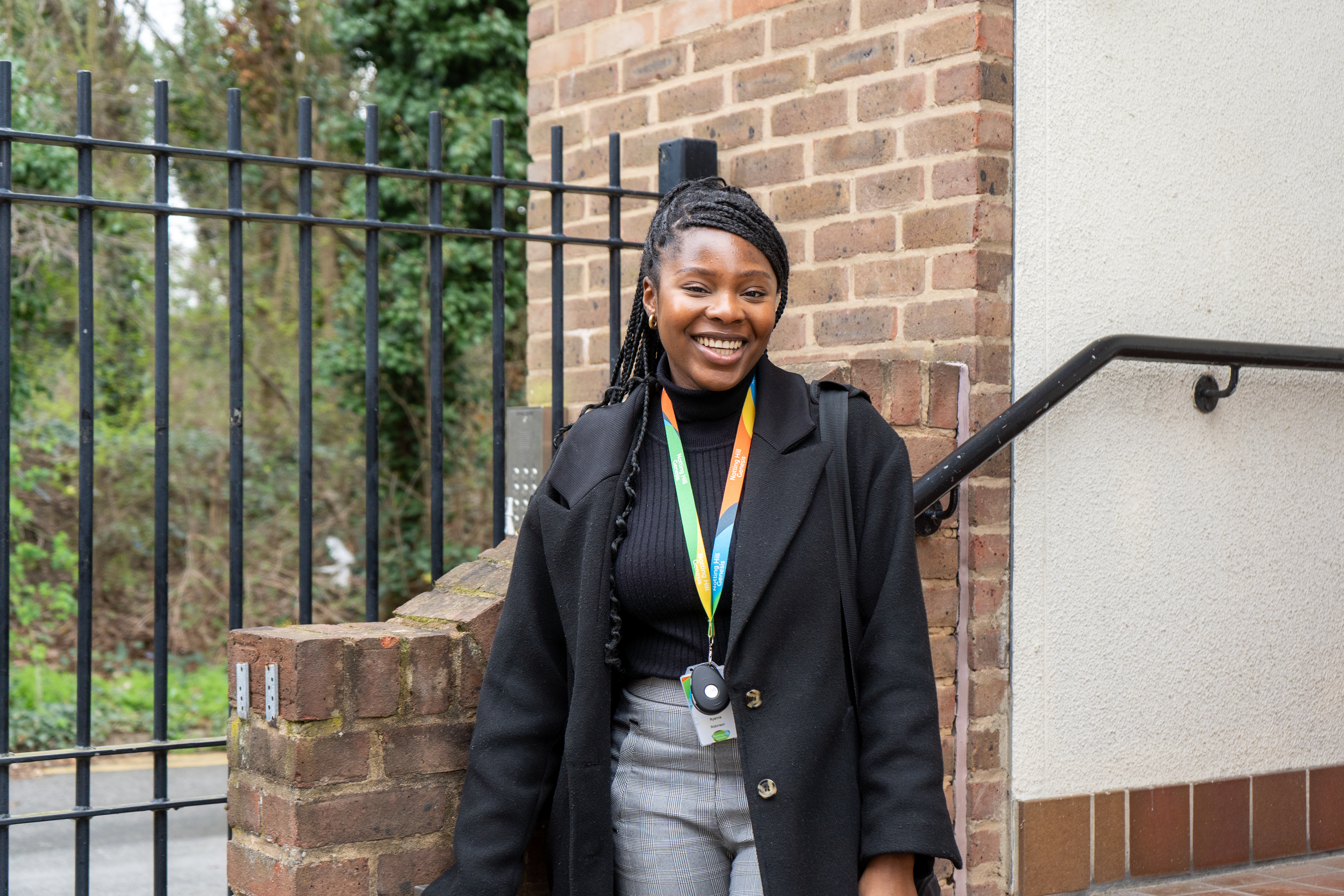 One of our housing colleagues outside offices. 