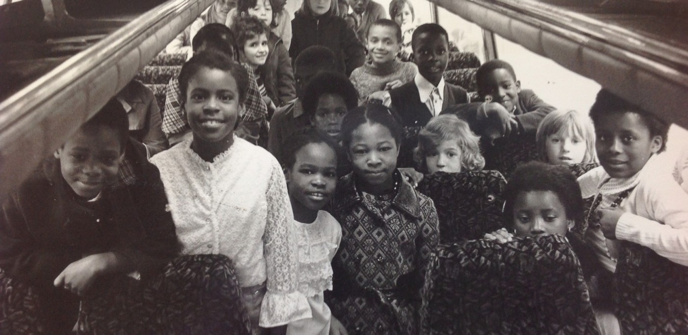 Children on a Notting Hill bus