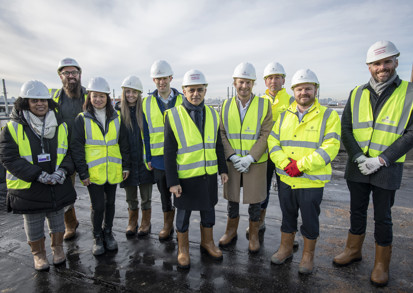 Group shot of colleagues with the Mayor Of London