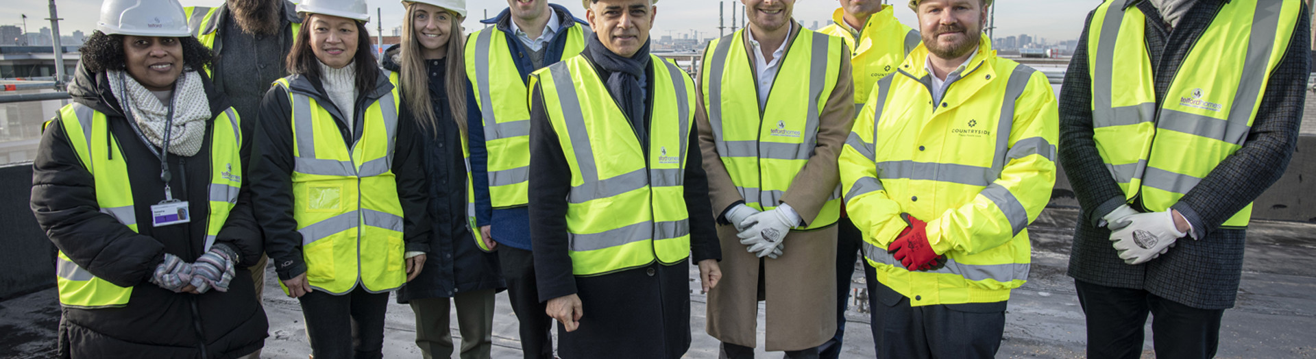 Group shot of colleagues with the Mayor Of London